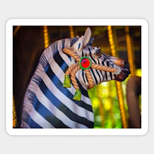 Lovely Zebra Carrousel Ride Sticker